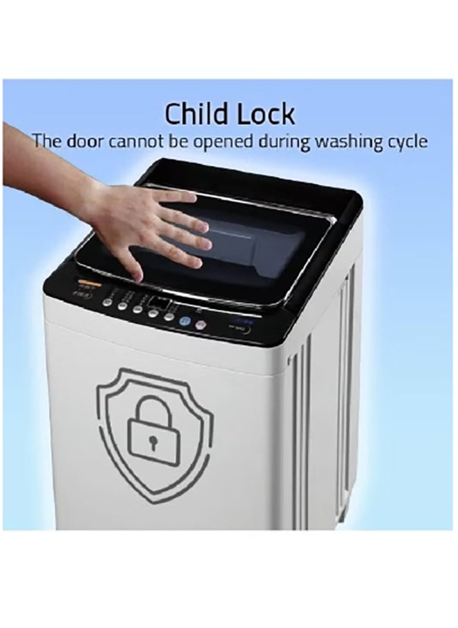 Arrow - Top Loading 9KG Fully Automatic Washing Machine, Light Grey, 8 Programs, LED Display, Fuzzy Control, Child Lock, Tempered Glass Lid, Aluminum Motor | RO-10TLT - Image 1