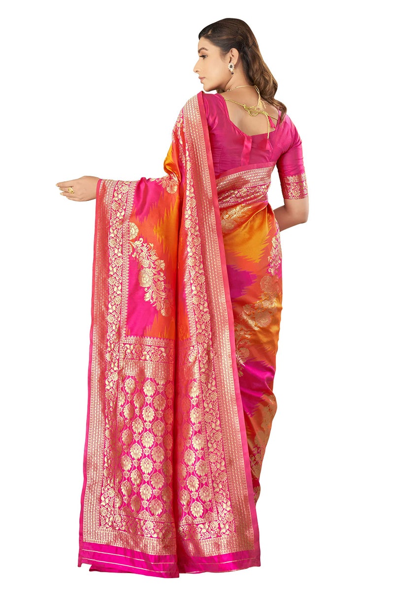 MANOHARI Traditional Most Trendy Heavy Banarasi Silk with Woven Design Fully Jacquard Work Yellow Women Saree - Image 5