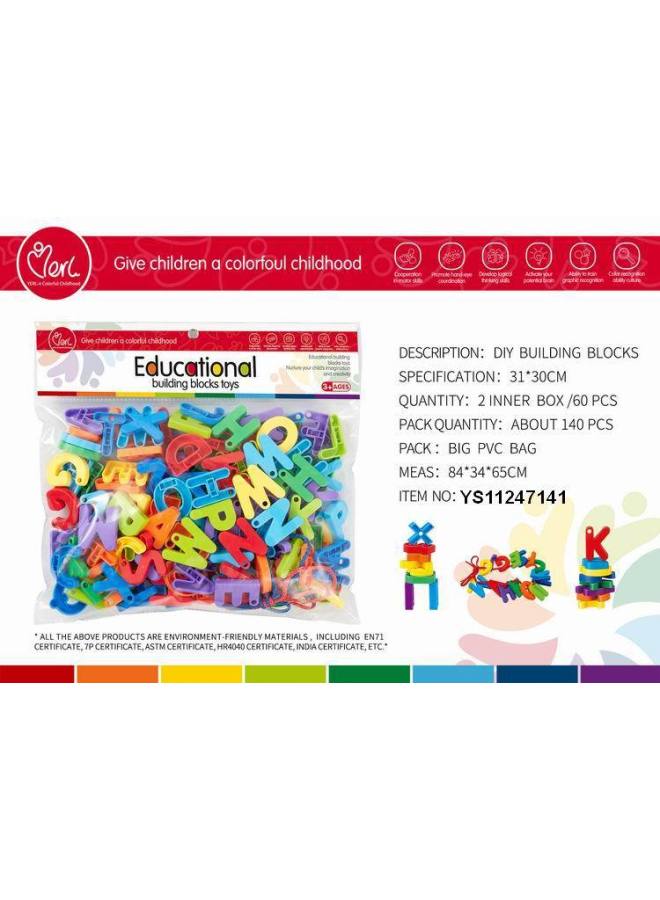 Children's Diy Free Assembly Small Particle Building Blocks String Alphanumeric Snowflake Smart Stick A Variety Of Optional - Image 2
