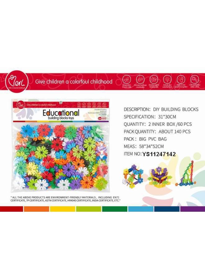 Children's Diy Free Assembly Small Particle Building Blocks String Alphanumeric Snowflake Smart Stick A Variety Of Optional - Image 3