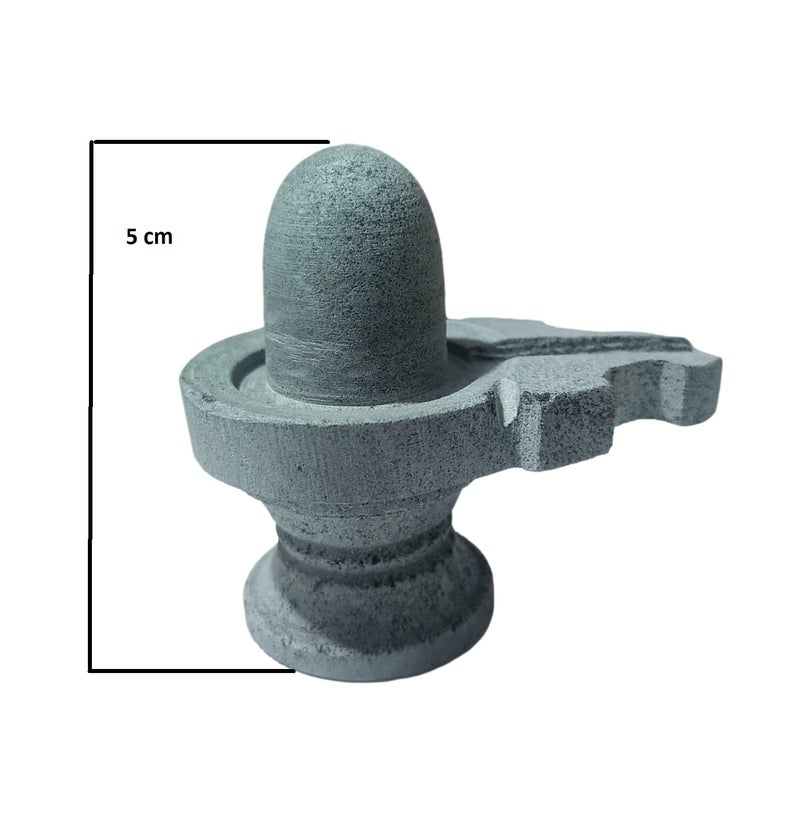 athizay Stone Shivling Statue Made up of Gorara Stone Handcrafted Shiva Lingam Available in Black and Grey in Different Sizes (5), Religious - Image 2
