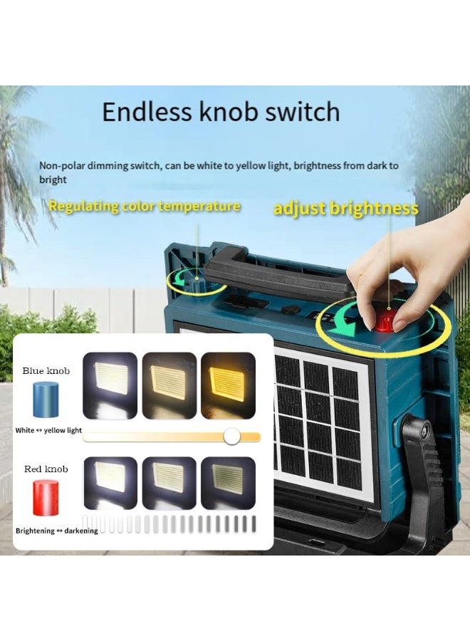 Panvil 200W Portable LED Work Floodlight – Solar & USB Rechargeable Outdoor Security Lamp with Power Bank Function – Waterproof, Long-Lasting Emergency Light for Camping, Fishing, Hiking & Job Sites - Image 3