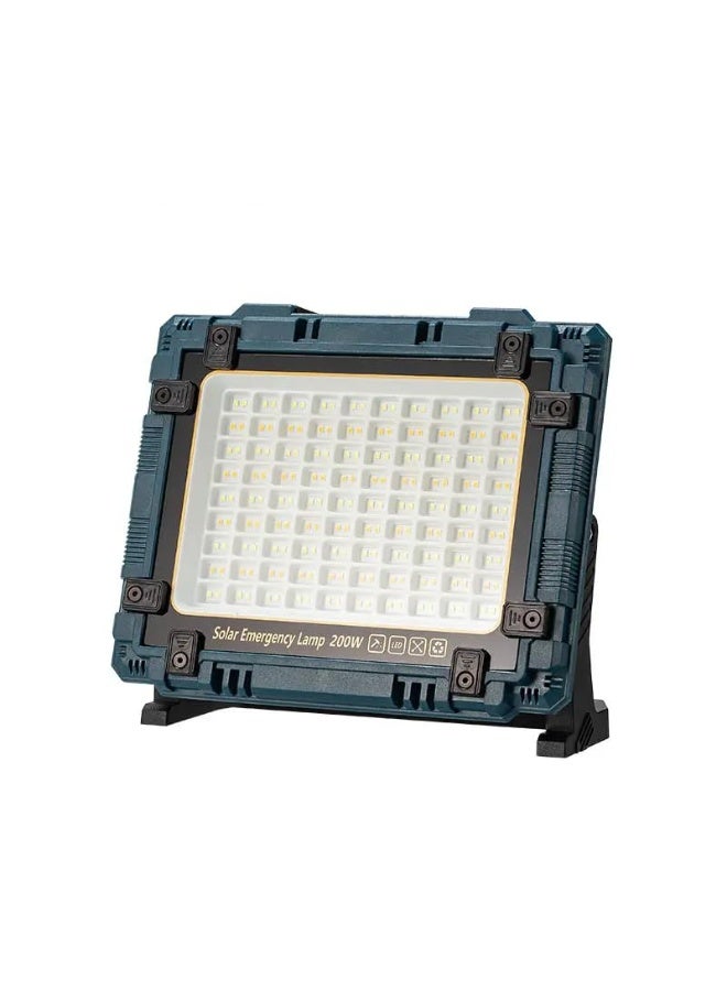 Panvil 200W Portable LED Work Floodlight – Solar & USB Rechargeable Outdoor Security Lamp with Power Bank Function – Waterproof, Long-Lasting Emergency Light for Camping, Fishing, Hiking & Job Sites - Image 1