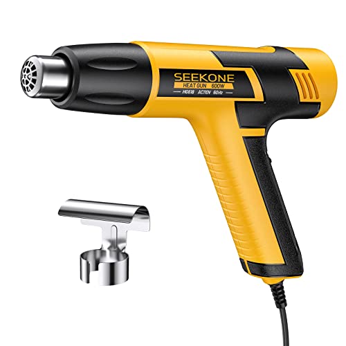 SEEKONE Mini Heat Gun, 600W Dual Temperature Hot Air Gun Tool 572℉&932℉, With 4.9Ft Long Cable and Overheat Protection for Crafts, Embossing, Paint Stripping, Shrink Wrap, and Heat Shrink Tube - Image 1