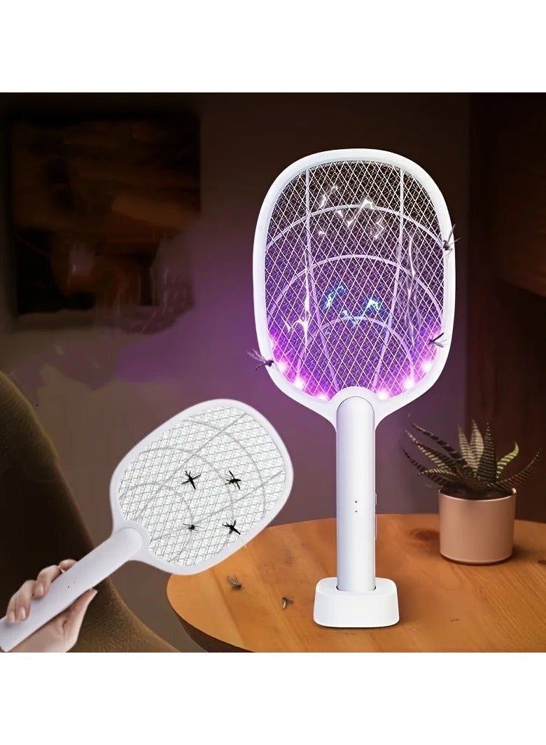 1pc, Electric Fly Swatter, Mosquito Swatter, Instant Fly Swatting Rechargeable Racket, Mosquito Killer, USB Rechargeable - Image 2