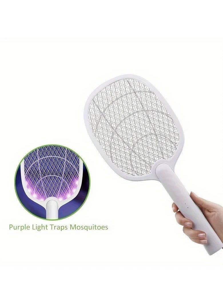 1pc, Electric Fly Swatter, Mosquito Swatter, Instant Fly Swatting Rechargeable Racket, Mosquito Killer, USB Rechargeable - Image 3