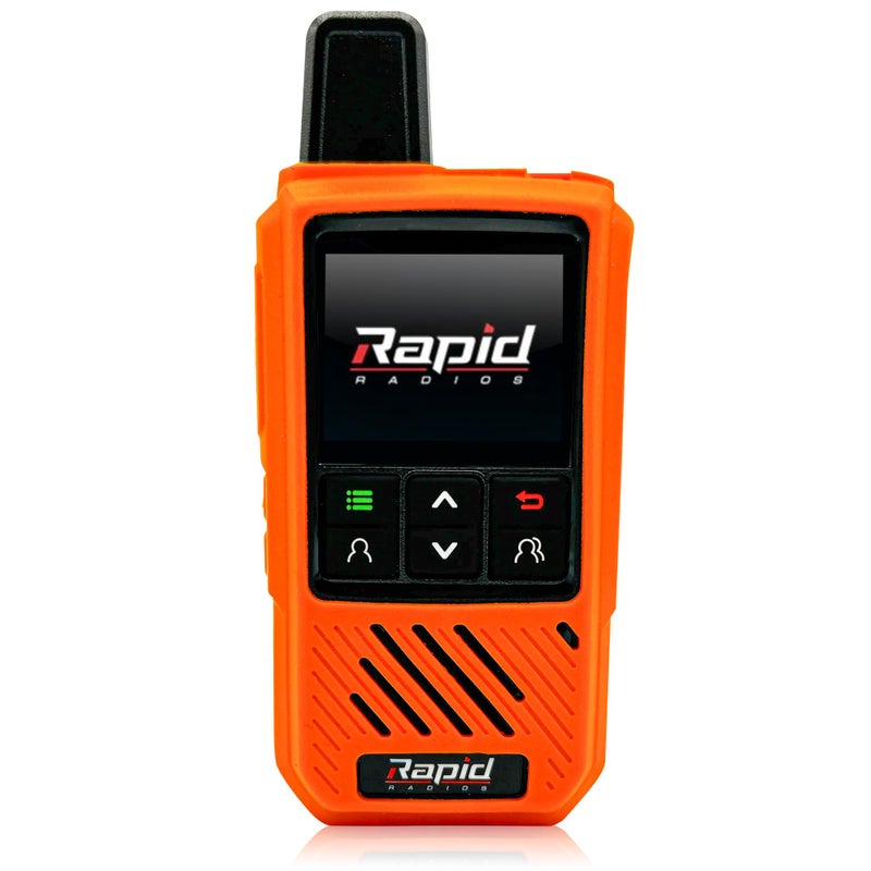 Rapid Radios Silicone Protective Case — Shock-Absorbing Cover for Walkie-Talkies (Orange) - Image 4