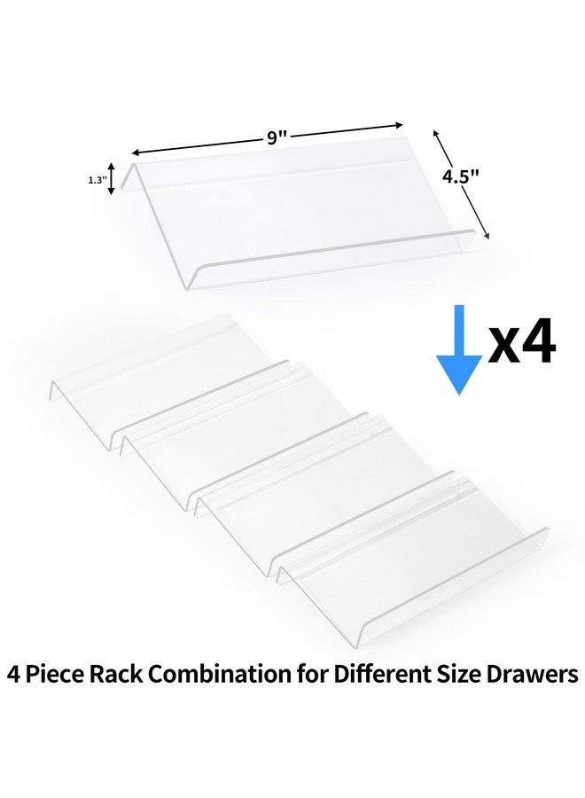 MIUKAA MIUKAA Clear Acrylic Spice Drawer Organizer, 4 Tier- 1 Set Seasoning Jars Drawers Insert, Kitchen Spice Rack Tray for Drawer/Countertop (Jars not included)  - Image 4