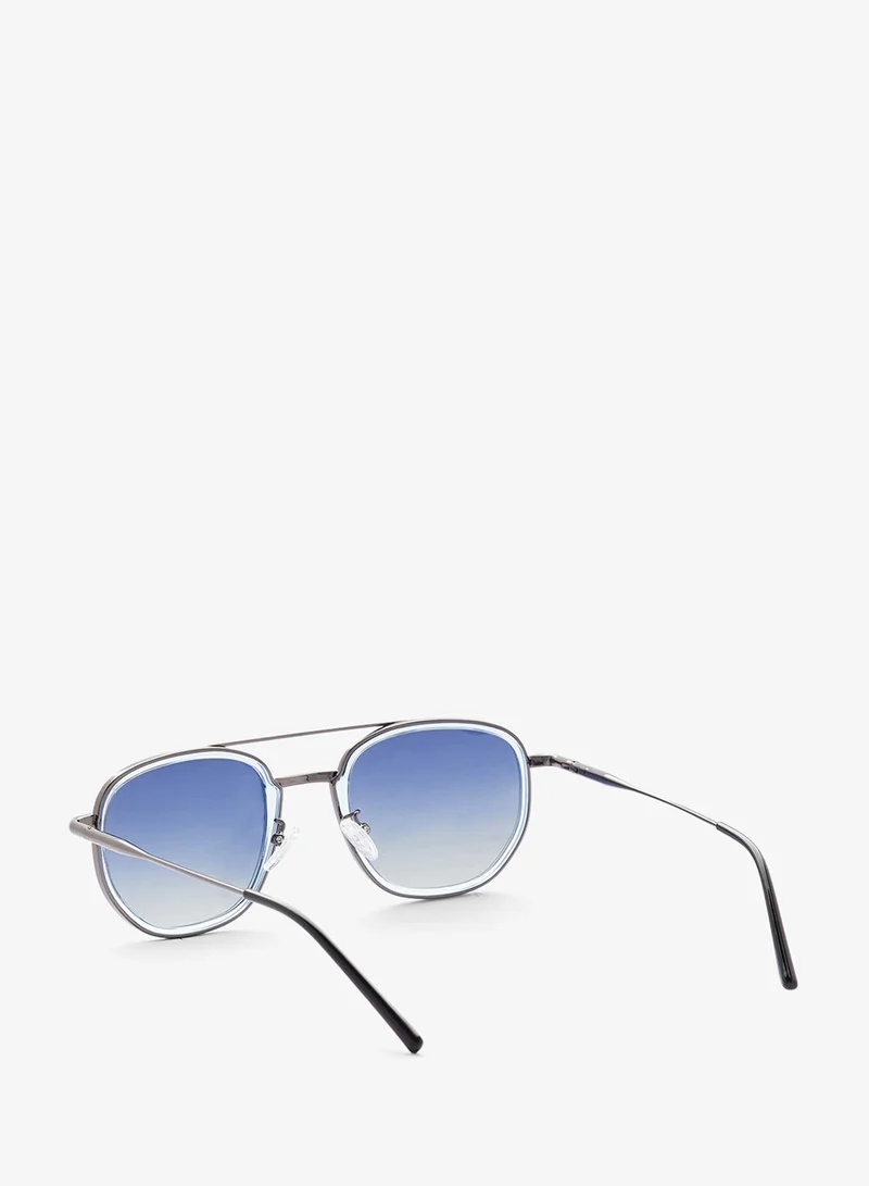 Seventy Five Polarized Lens Square Aviatoe Sunglasses