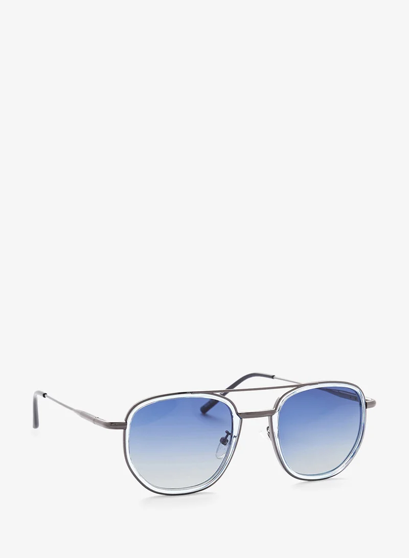 Seventy Five Polarized Lens Square Aviatoe Sunglasses