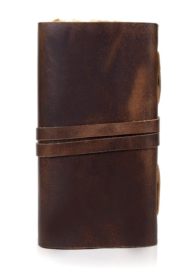 cuero Vintage Leather Bound Journal - Cappuccuno Brown, 8"X6", 200 Deckle Edges Pages for Men & Women, for Writing, Drawing, Travel Diary, Sketchbook - Vintage Key Closure - Book of Shadows - Image 4