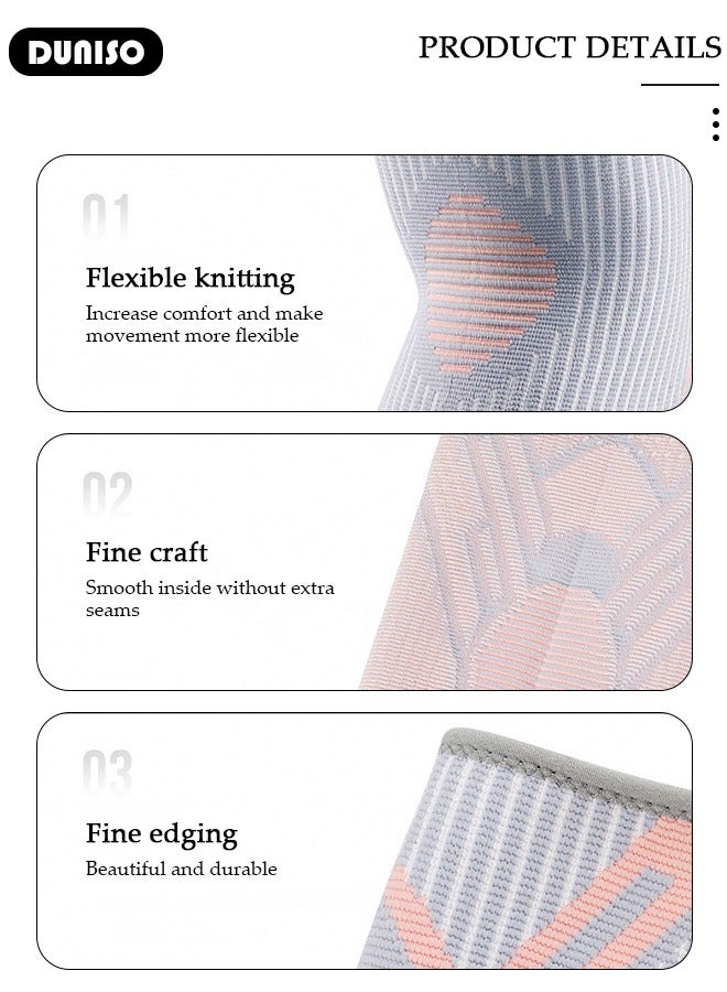 DUNISO 2 قطع دعامة ركبة احترافية مع مثبتات جانبية ووسادات جل للركبة دعم ضغط قابل للتعديل لتخفيف آلام الركبة تمزق الغضروف ACL MCL التهاب المفاصل آلام المفاصل التعافي من الإصابات - Image 3