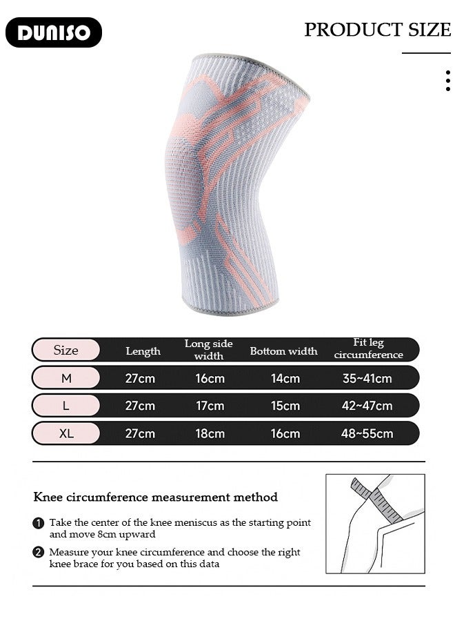 DUNISO 2 قطع دعامة ركبة احترافية مع مثبتات جانبية ووسادات جل للركبة دعم ضغط قابل للتعديل لتخفيف آلام الركبة تمزق الغضروف ACL MCL التهاب المفاصل آلام المفاصل التعافي من الإصابات - Image 2