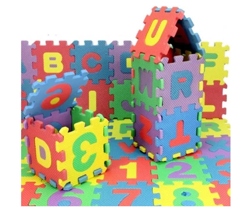 Rymel 36-piece English alphabet and number educational mat for children. Helps develop motor and cognitive skills. Safe, durable, and easy to use. Ideal for children aged 3 and up. - Image 3
