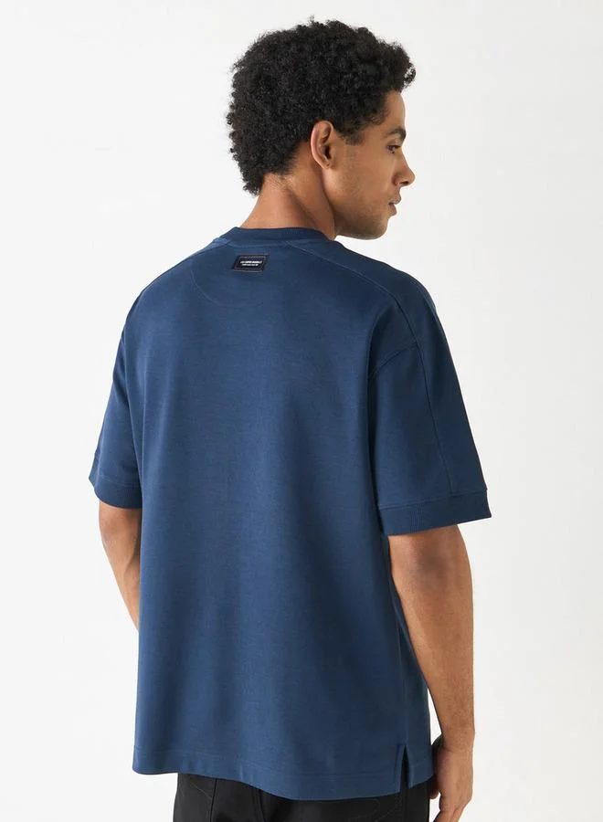 Lee Cooper Lee Cooper Printed T-shirt with Crew Neck and Patch Pocket