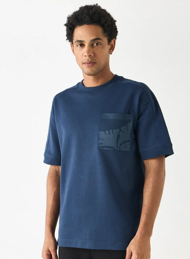 Lee Cooper Lee Cooper Printed T-shirt with Crew Neck and Patch Pocket
