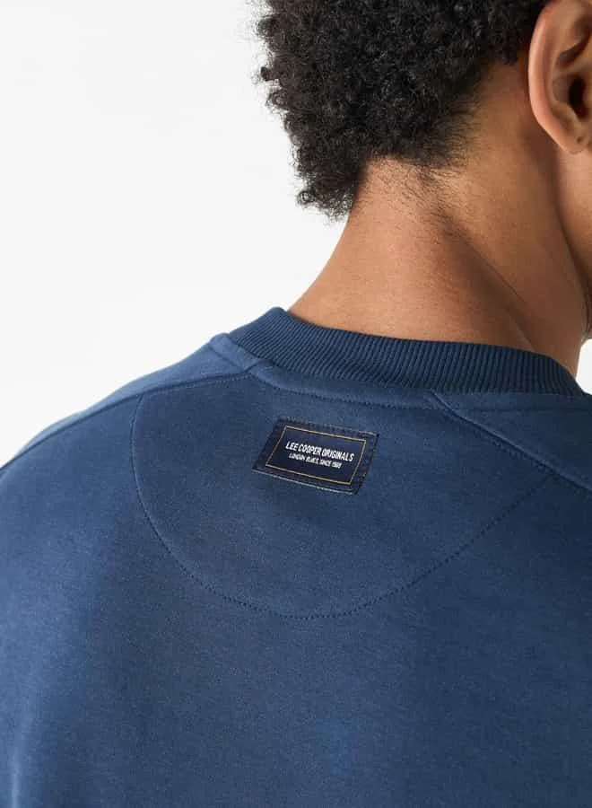 Lee Cooper Lee Cooper Printed T-shirt with Crew Neck and Patch Pocket