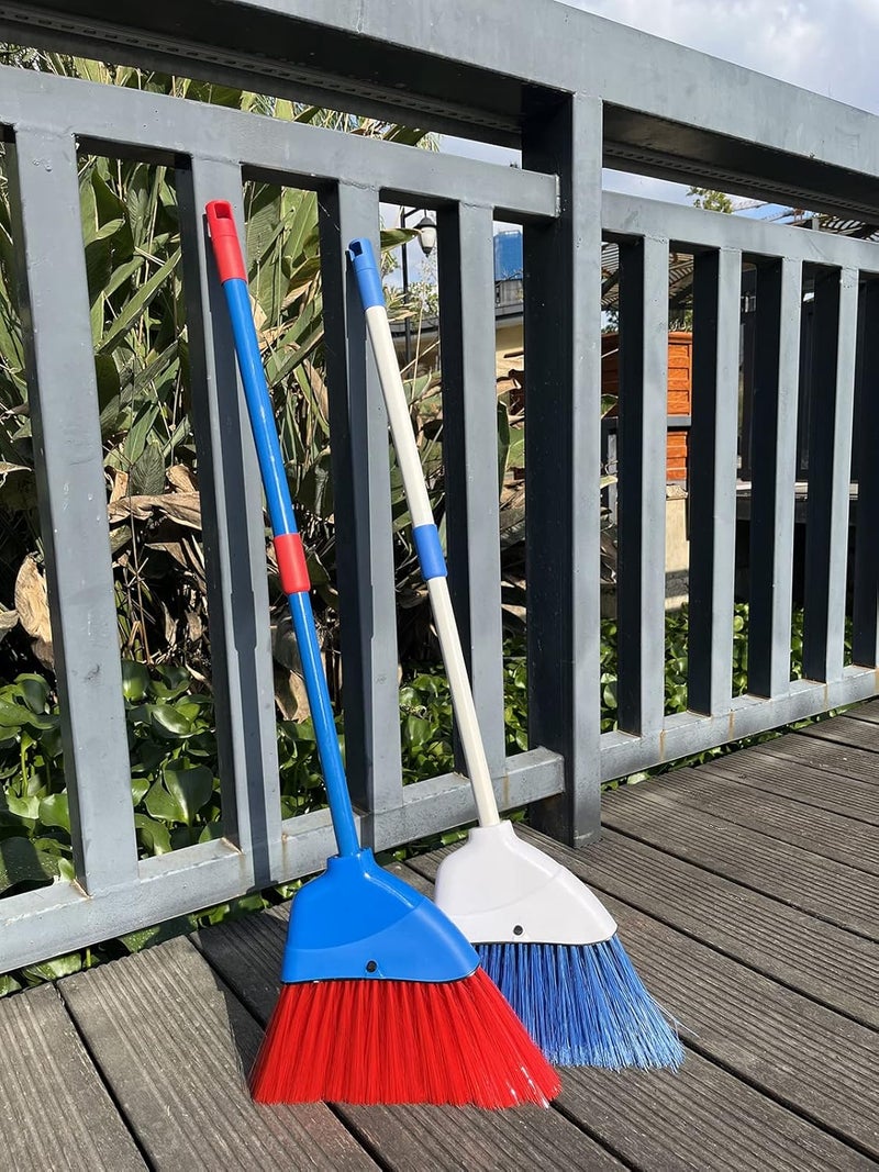 Xifando Kids Broom-Housekeeping Cleaning Tool for Kids Pretend Playing,Retractable Small Broom for Littler Helper(White+Blue) - Image 3