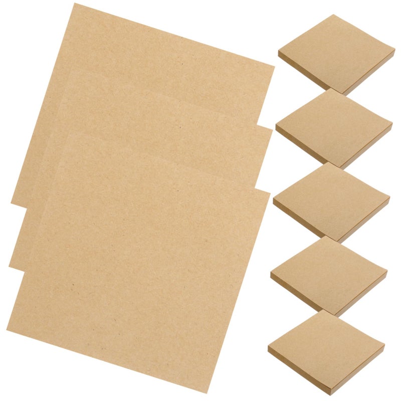 Self Adhesive Memo Pads Creative Blank Pocket Notebooks for Students Office School Study Reminders Brown - Image 2