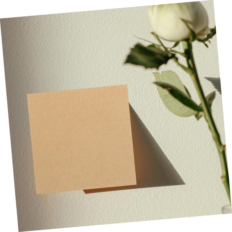 Self Adhesive Memo Pads Creative Blank Pocket Notebooks for Students Office School Study Reminders Brown - Image 3