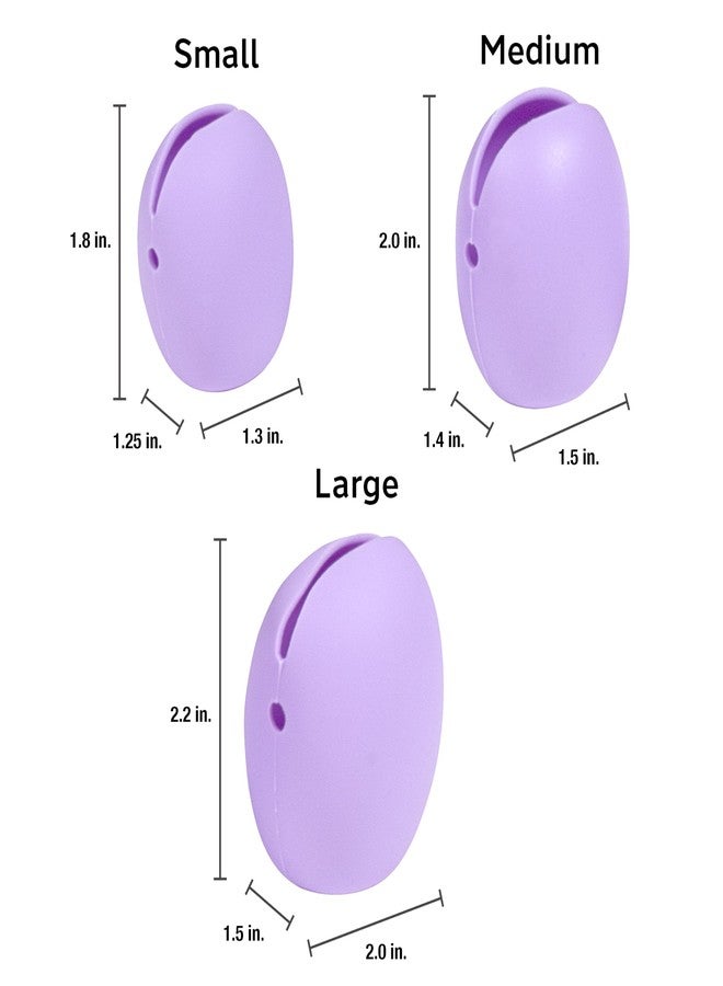 Eurow أغطية فرش المكياج السيليكون الفاخرة من يوروف، قابلة لإعادة الاستخدام ومناسبة للتخزين الخالي من الغبار، صديقة للسفر وسهلة التنظيف، تحمي الفرش في المنزل أو أثناء التنقل، بنفسجي، مجموعة 3 أحجام - Image 5