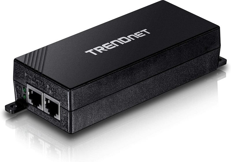 TRENDnet Gigabit Power Over Ethernet Plus Injector, PoE+ (30W) Power Network Distances Up to 100M (328 ft.), Black, TPE-115GI (Pack of 1) - Image 1
