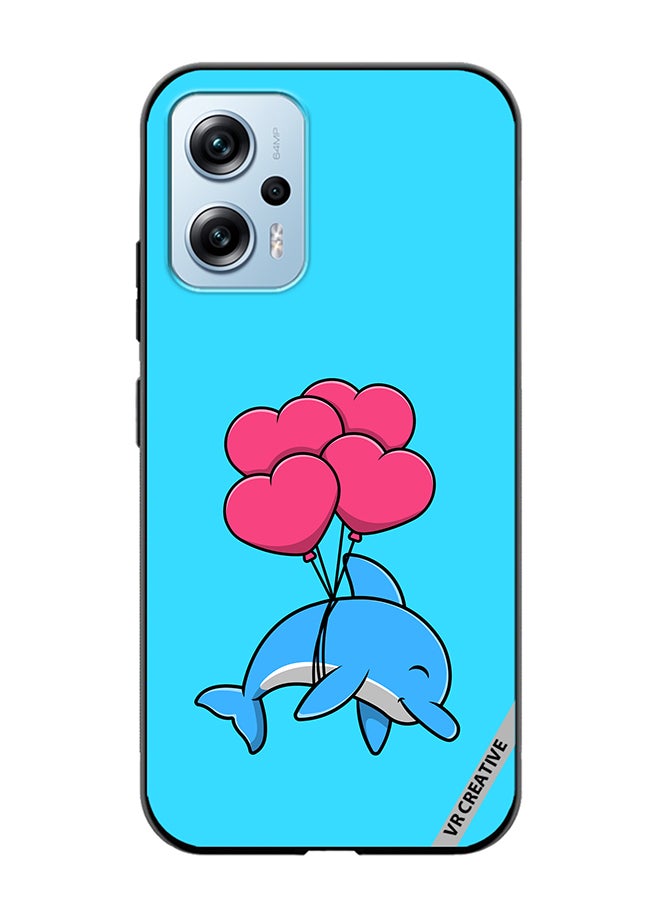 VR CREATIVE Protective Case Cover For Xiaomi Poco X4 GT Cute Dolphin Design Multicolour - Image 1