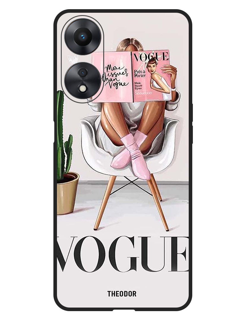 Theodor Protective Case Anti Scratch Shock Proof Bumper Cover For Oppo F23 5G Vogue Art - Image 1