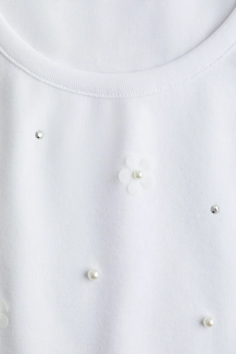 اتش اند ام بلوزة قطنية مطرزة