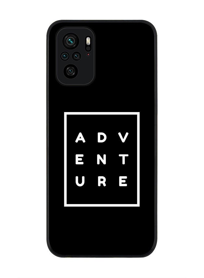 Stylizedd حافظة سوداء متينة لهاتف Redmi Note 10S / Redmi Note 10 4G، حافظة مرنة رقيقة من TPU مع حواف مطاطية مضادة للصدمات - مغامرة - Image 1