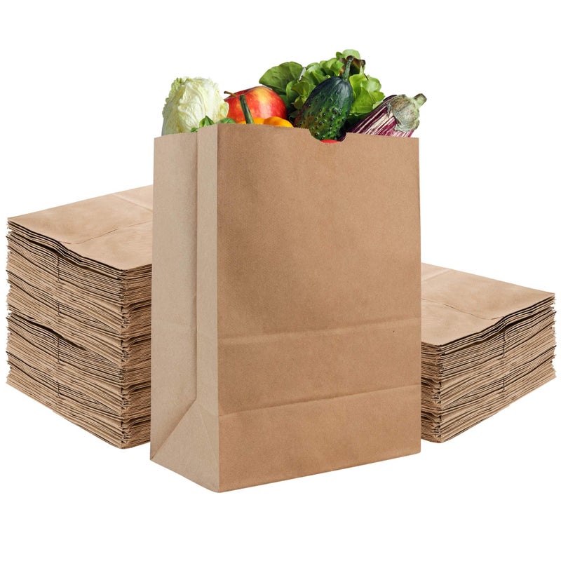 Stock Your Home Stock Your Home 52 Lb Kraft Brown Paper Bags 100 Count  Kraft Brown Paper Grocery Bags Bulk  Large Paper Bags for Grocery Shopping