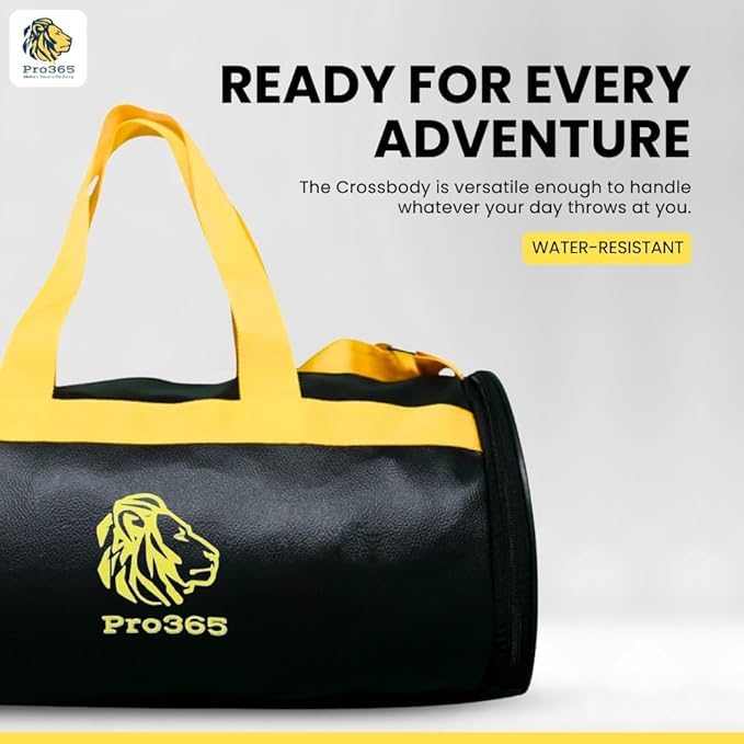 PRO365 Premium Gym Bag with Shoe Compartment, Weightlifting Deadlift Straps, Soft Wrist Support with Thumb Loop, and BPA-Free Shaker Bottle with Whisk Ball - Image 2