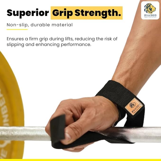 PRO365 Premium Gym Bag with Shoe Compartment, Weightlifting Deadlift Straps, Soft Wrist Support with Thumb Loop, and BPA-Free Shaker Bottle with Whisk Ball - Image 4