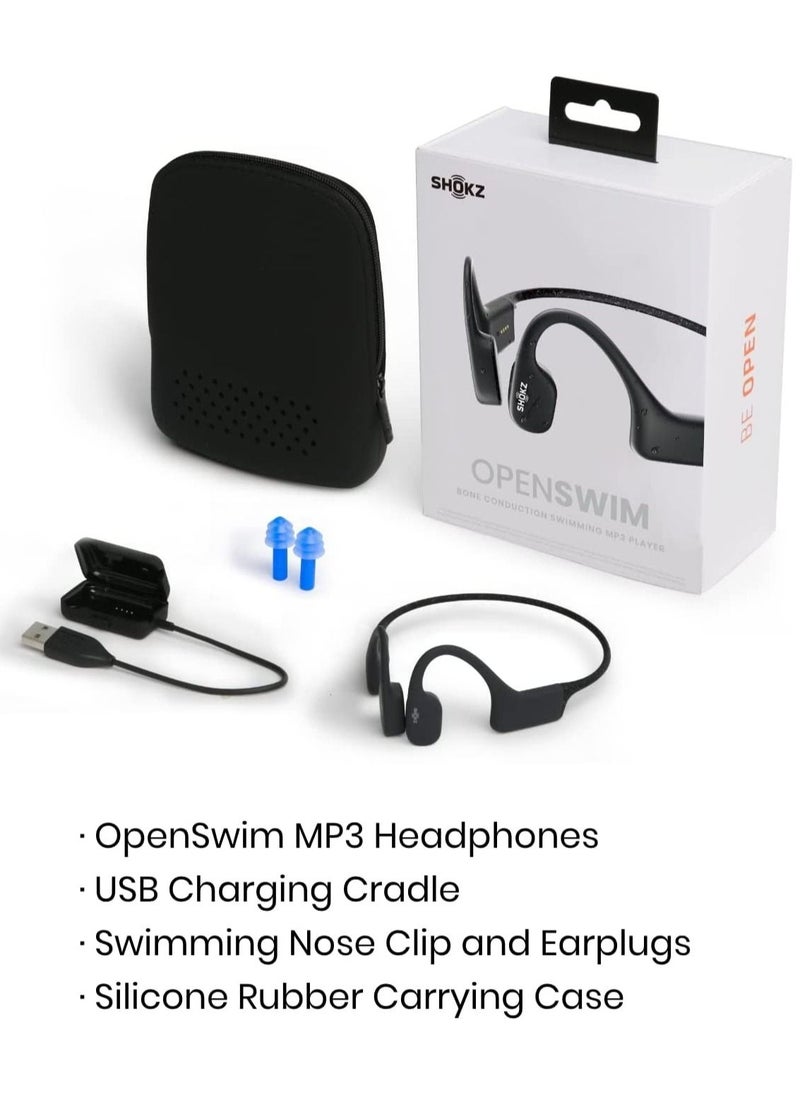 SHOKZ - SHOKZ Openswim Bone Conduction Open-Ear MP3 Swimming Headphones - Image 1