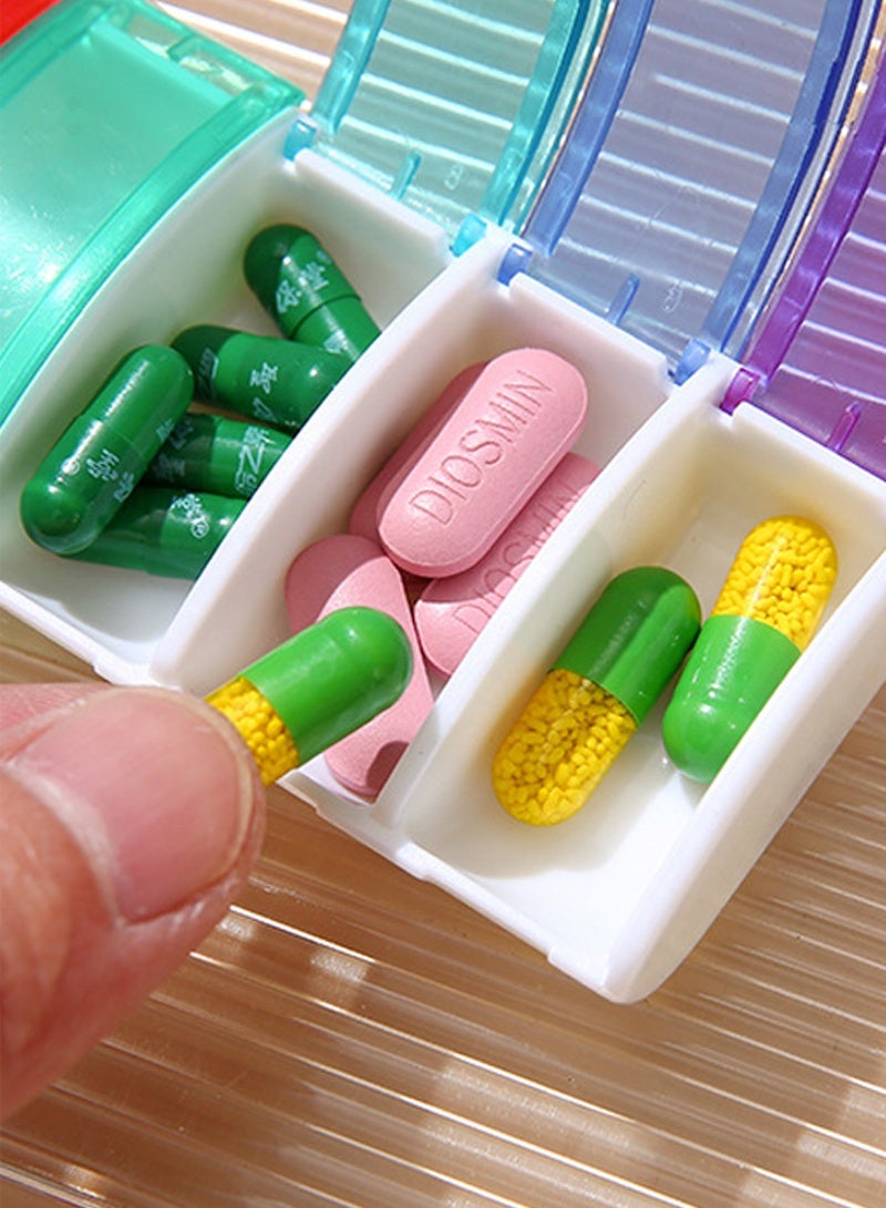 lebonaer Weekly Pill Organizer, Weekly Pill Box, 7 Day Pill Case, Oversize Daily Medicine Pill Dispenser, Daily Pill Cases for Pills/Vitamin/Fish Oil/Supplements - Image 4