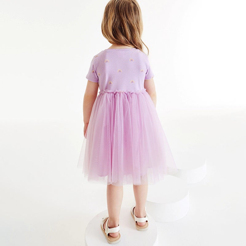 Little Maven Girls Skirt Summer Princess Dress Cute Breathable Mesh Girls Dress - Image 4