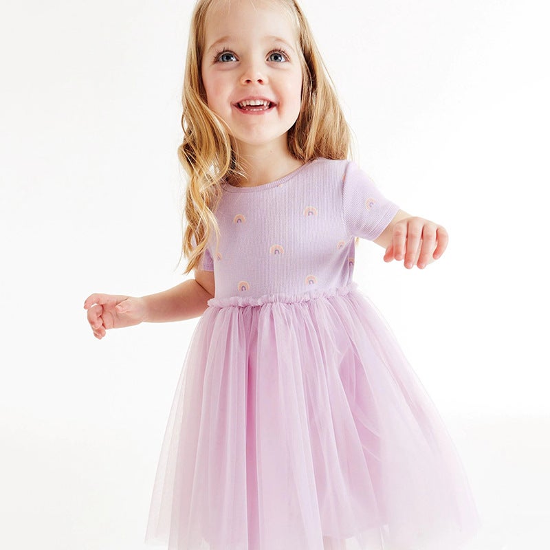 Little Maven Girls Skirt Summer Princess Dress Cute Breathable Mesh Girls Dress - Image 3