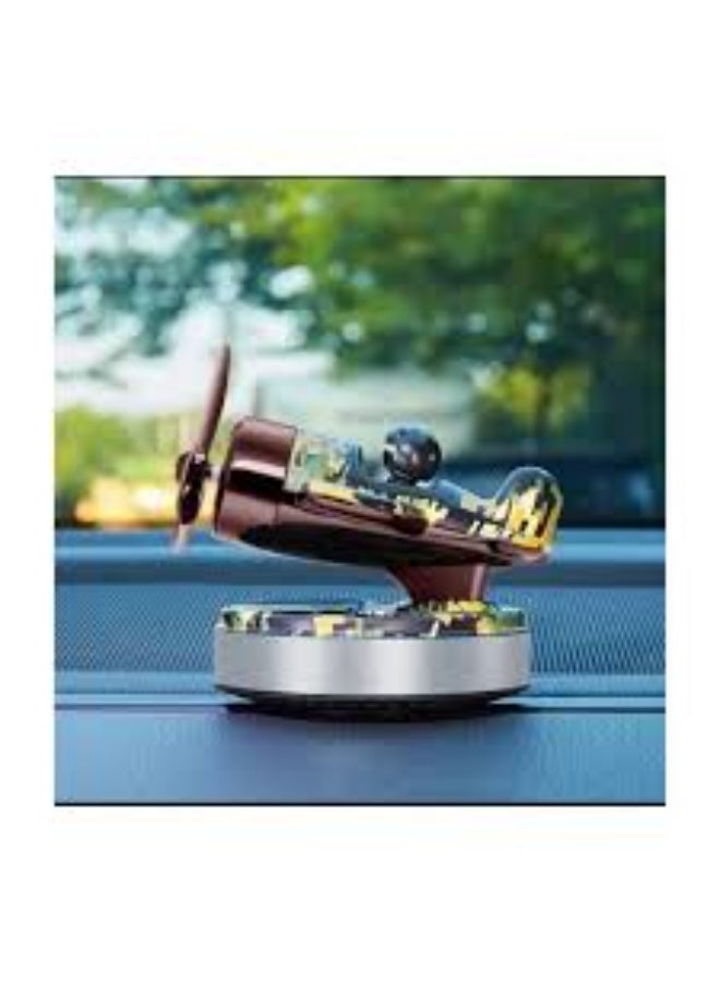 Solar Powered Car Air Freshener Plane Shape Rotating Aromatherapy Diffuser Automatic Fragrance Dispenser Essential Oil Diffuser for Car Home Office Decorative Air Freshener - Image 2