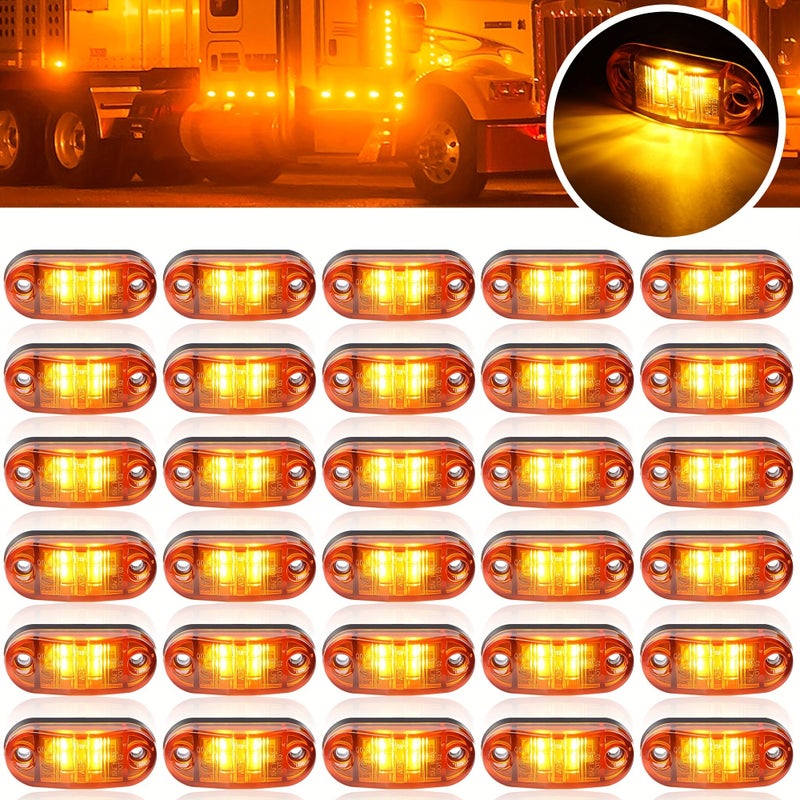 30pcs New Upgraded Universal LED Indicator Light 12V 24V For Truck RV Car Bus Trailer - Image 1