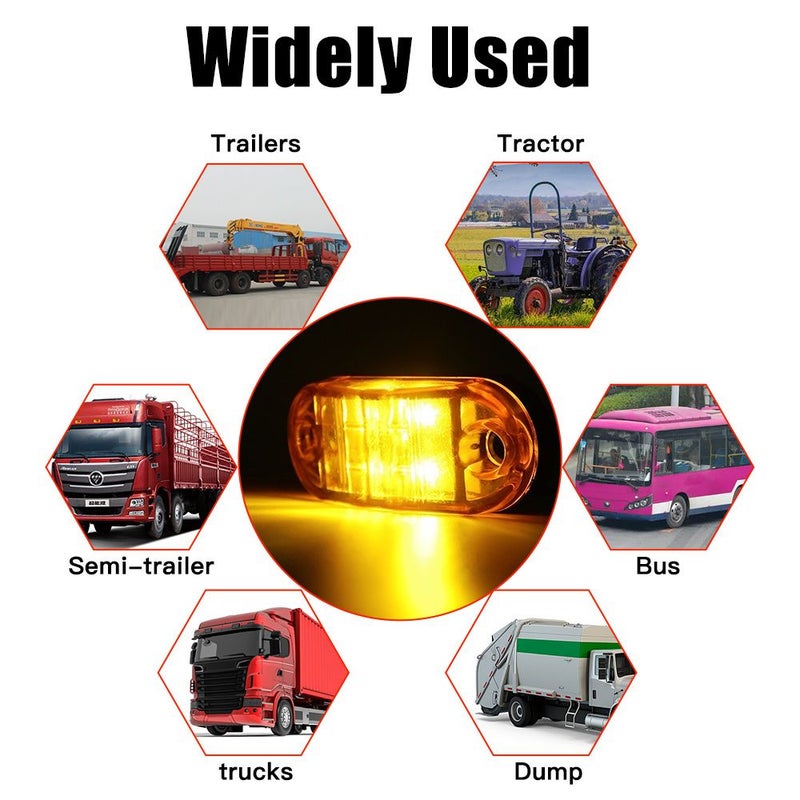 30pcs New Upgraded Universal LED Indicator Light 12V 24V For Truck RV Car Bus Trailer - Image 5
