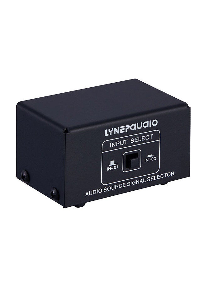 LYNEPAUAIO - مبدل صوتي RCA 2 في 1 خارج / 1 في 2 خارج مفتاح A/B صندوق تقسيم صوت ستيريو بدون تشويه مقبس RCA للتبديل بين مكبرات صوت الكمبيوتر وسماعات الرأس - Image 1