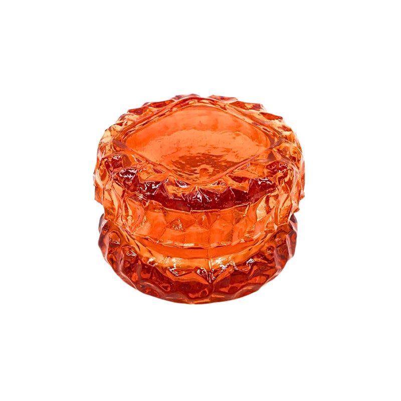 NATRIEL Glass Tealight Candle Holder Diwali Candle Holder tealight Holder Diwali Gift Best Gift for Diwali Decor Christmas Christmas Candle Holder Diwali Decoration Orange - Image 2