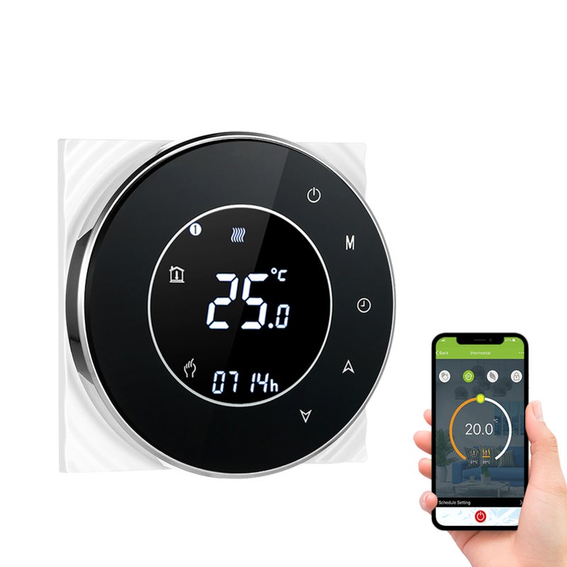 95-240V Wi-Fi Smart Thermostat Programmable Electric Heating Thermostat Temperature Controller Voice APP Control Backlight LCD Electric Heating Thermoregulator Compatible with Echo Google Home - Image 4