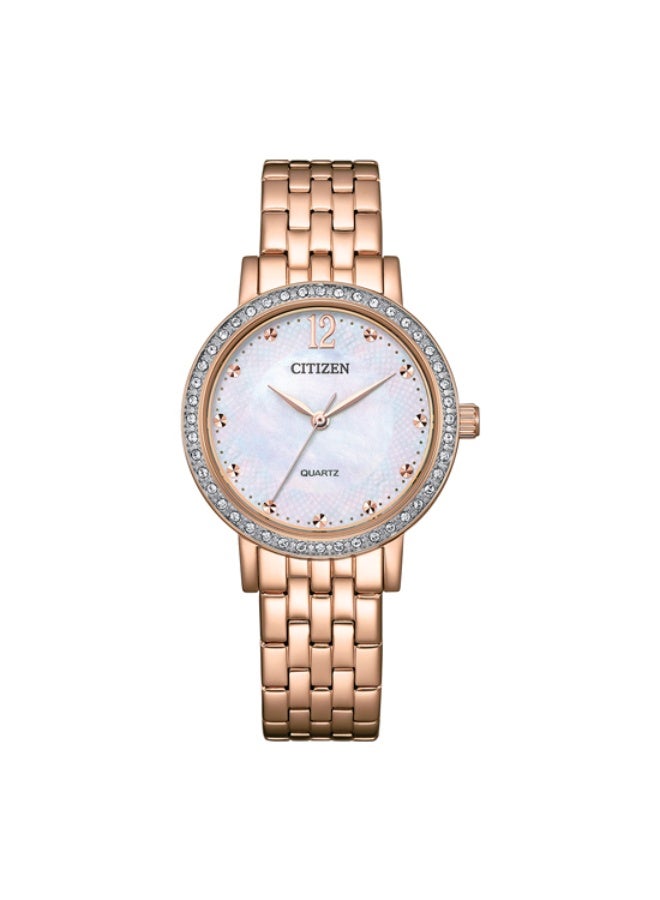 Citizen Quartz White Mother of Pearl Dial Ladies Watch EL3108-53D - Image 1