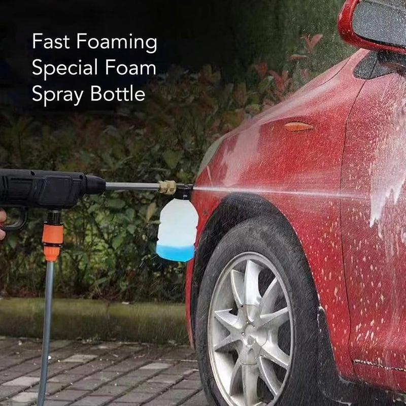 Sunisfa Portable Power Washer, Easy to Use High Pressure Cleaner with Long Hose, Filter, Foam Spray Bottle for Car Garden Cleaning, ABS Material, 500W, 24V Battery - Image 4