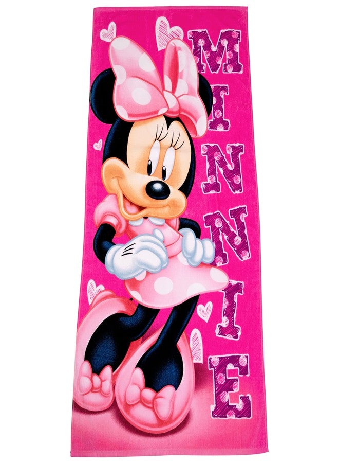 Jerry Leigh Disney Minnie Mouse Sassy Hearts Beach Towel - Image 1