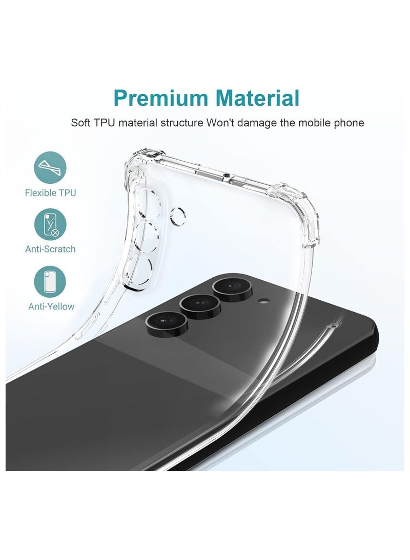 Samsung Galaxy S25 5G Cover Case soft TPU Transparent Silicone Gel Back Protective Case shock Absorbent Reinforced Bumper Corners for S25 Clear 5G - Image 2