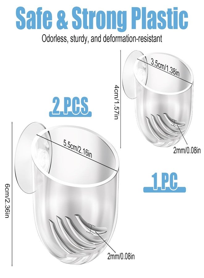 Eldraqth 3 Pcs Fish Tank Plant Holder, 2 Size ABS Suction Cup Aquarium Plant Holder Transparent Fish Tank Plants Pots Aquatic Plants Cup for Aquascape Decoration - Image 2