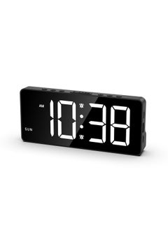 Digital Alarm Clock For Bedroom, Led Alarm Clock With Large Display, Rechargeable Desk Clock With Date, Adjustable Volume Brightness, Snooze, Type-C Port, For Home Office Living Room