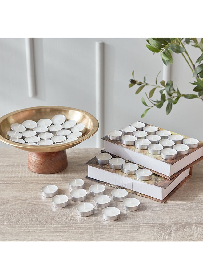 Home Box Qara 50-Piece Vanilla Tealight Candle Set 19 x 2.5 x 19 cm  - Image 1